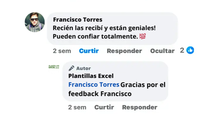 Reseña real de cliente 3 sobre la Biblioteca Excel Pro 15K
