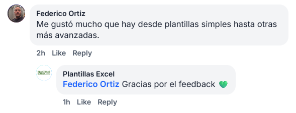 Reseña real de cliente 5 sobre la Biblioteca Excel Pro 15K